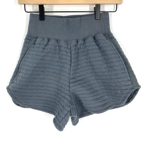 Everlane Organic Cotton Quilted Shorts Blue Gray Size XXS NWOT - Picture 9 of 9